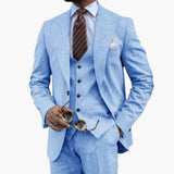 Men's 3-Piece Suit with Notched Lapel