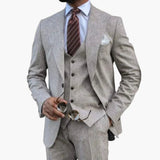 Men's 3-Piece Suit with Notched Lapel