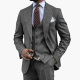 Men's 3-Piece Suit with Notched Lapel