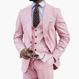 Men's 3-Piece Suit with Notched Lapel