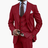 Men's 3-Piece Suit with Notched Lapel