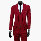Men’s Suit Set with Jacket and Vest