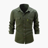 Men's Shirt with Button Placket and Chest Pockets