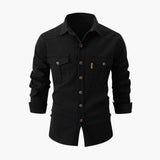Men's Shirt with Button Placket and Chest Pockets