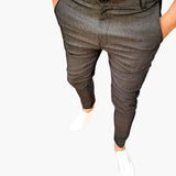 Men's Trousers with Belt Loops and Tapered Legs