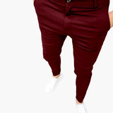 Men's Trousers with Belt Loops and Tapered Legs