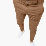 Men's Trousers with Belt Loops and Tapered Legs