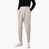 Men's Trousers with Button Closure and Side Pockets