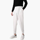 Men's Trousers with Button Closure and Side Pockets
