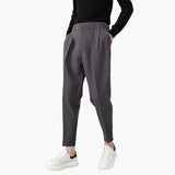 Men's Trousers with Button Closure and Side Pockets