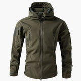 Men's Jacket with Zipper Pockets and Hood