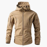 Men's Jacket with Zipper Pockets and Hood