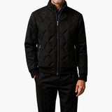 Men's Jacket with Zipper and Quilted Surface