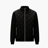 Men's Jacket with Zipper and Quilted Surface