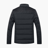 Men's Jacket with Stand-Up Collar and Quilting