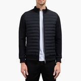Men's Quilted Jacket with Stand-Up Collar and Zipper