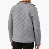 Men's Jacket with Quilting and Snap Button Closure