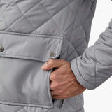 Men's Jacket with Quilting and Snap Button Closure