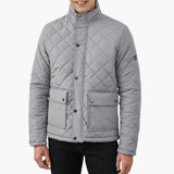 Men's Jacket with Quilting and Snap Button Closure