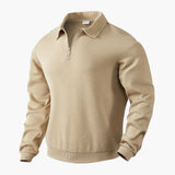 Men's Sweater with Zip Collar