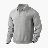 Men's Sweater with Zip Collar