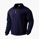 Men's Sweater with Zip Collar