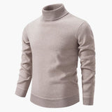 Men's Sweater with Turtleneck and Long Sleeves