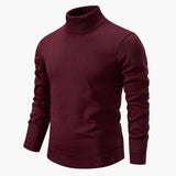 Men's Sweater with Turtleneck and Long Sleeves