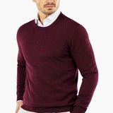 Men's Sweater with V-Neck and Long Sleeves