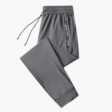Men's Jogging Pants with Drawstring Waist and Zipper Pockets