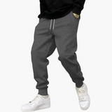 Men's Jogging Pants with Los Angeles Print and Drawstring Waist
