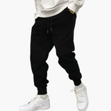 Men's Jogging Pants with Los Angeles Print and Drawstring Waist