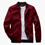 Men's Bomber Jacket with Ribbed Accents and Practical Pockets