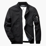 Men's Bomber Jacket with Ribbed Accents and Practical Pockets