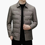Men's Jacket with Lapel Collar and Padded Panels