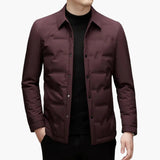 Men's Jacket with Lapel Collar and Padded Panels