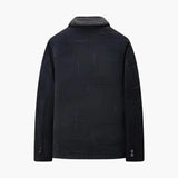 Men's Jacket with Stand Collar and Patch Pockets