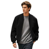 Men's bomber jackets with zipper and side pockets
