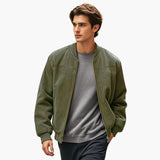 Men's bomber jackets with zipper and side pockets