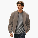 Men's bomber jackets with zipper and side pockets