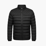 Men's Quilted Jacket with High Collar and Zipper