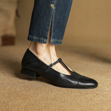 Granelle™ Punching T-Strap Shoes