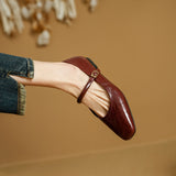 Islenne™ Buckle Strap Flat Shoes