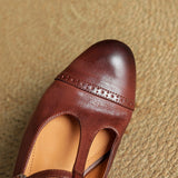 Granelle™ Punching T-Strap Shoes