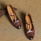 Granelle™ Punching T-Strap Shoes