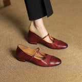 Granelle™ Punching T-Strap Shoes