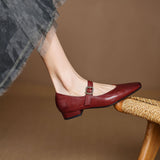 Maevine™ Square Toe Low Heel Pumps
