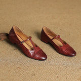 Granelle™ Punching T-Strap Shoes