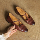 Granelle™ Punching T-Strap Shoes