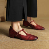 Granelle™ Punching T-Strap Shoes